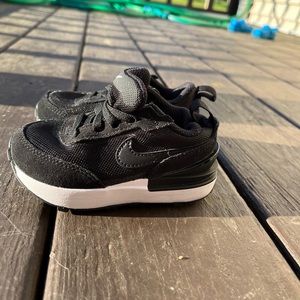 Black mesh Nike toddler sneakers
